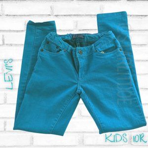 Levi's Denim Leggings Aqua Blue 10r Kids Girls Jeggings